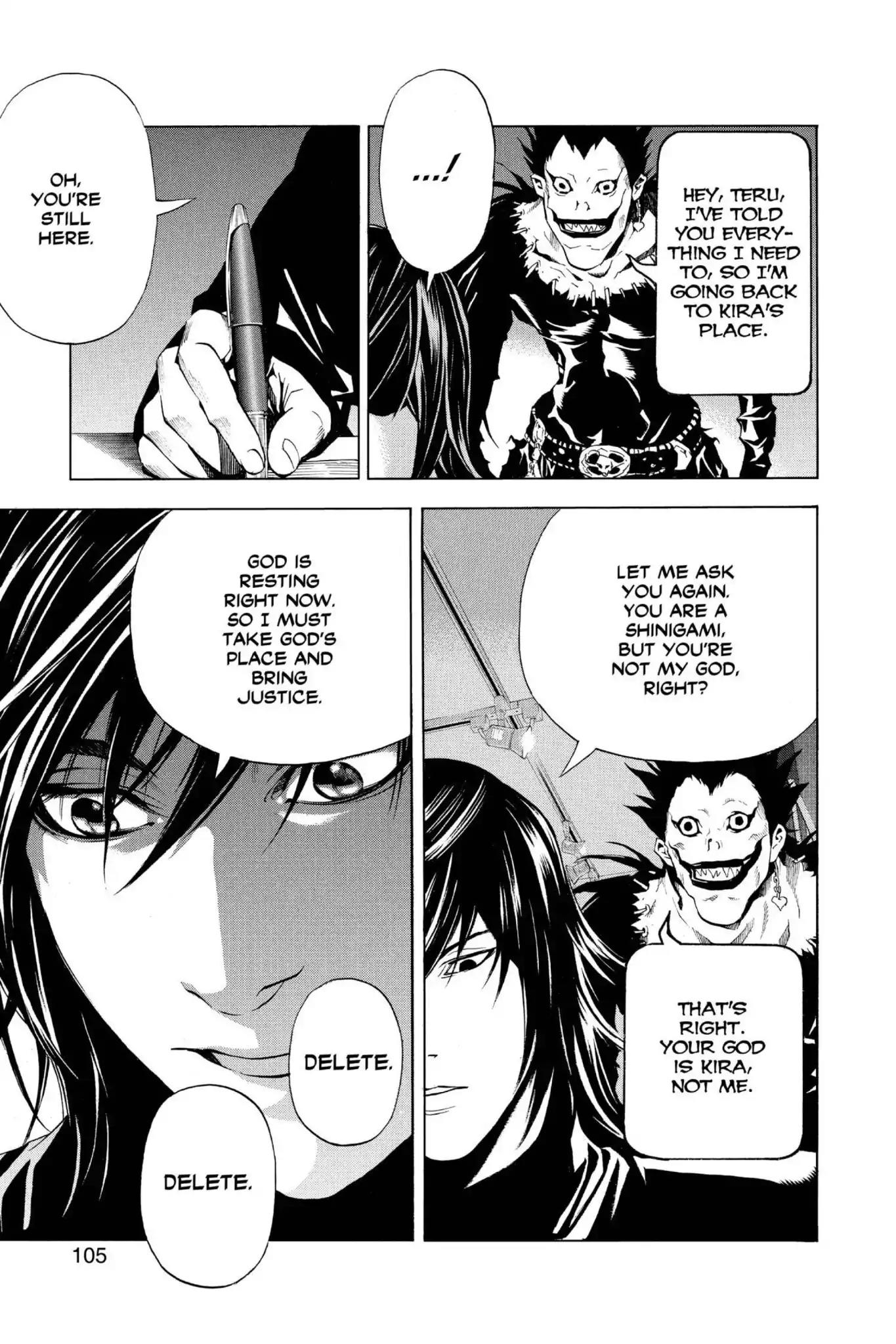 Death Note manga, chapter 84, page 19 of 20