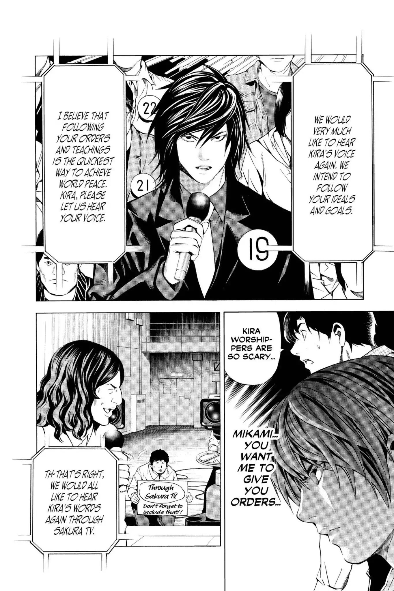 Death Note manga, chapter 85, page 16 of 22