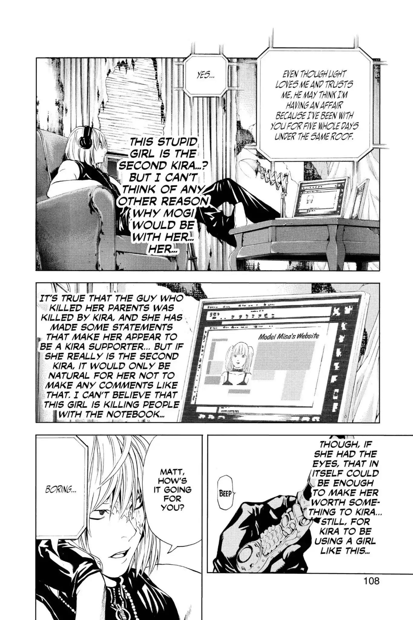 Death Note manga, chapter 85, page 2 of 22