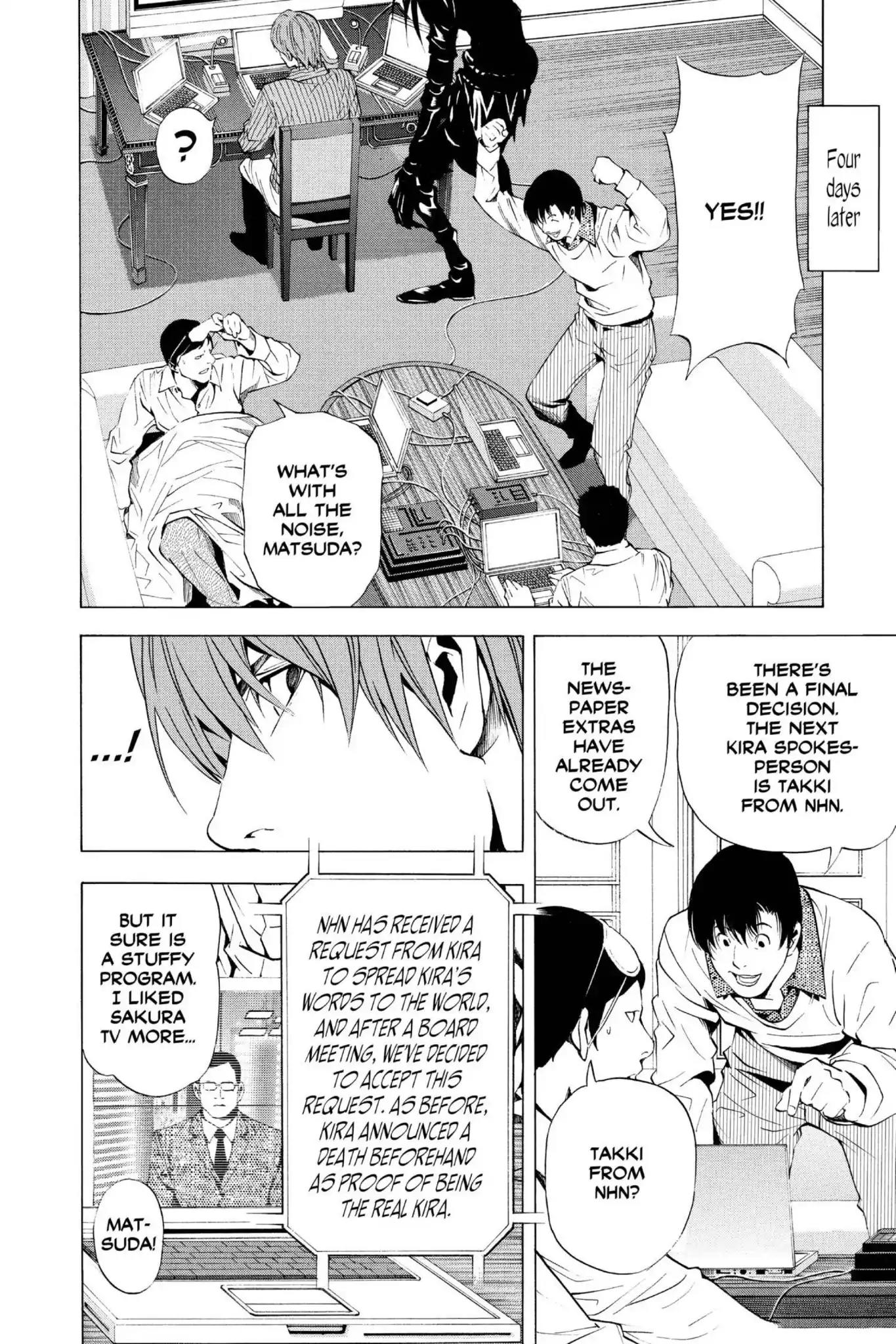 Death Note manga, chapter 85, page 20 of 22