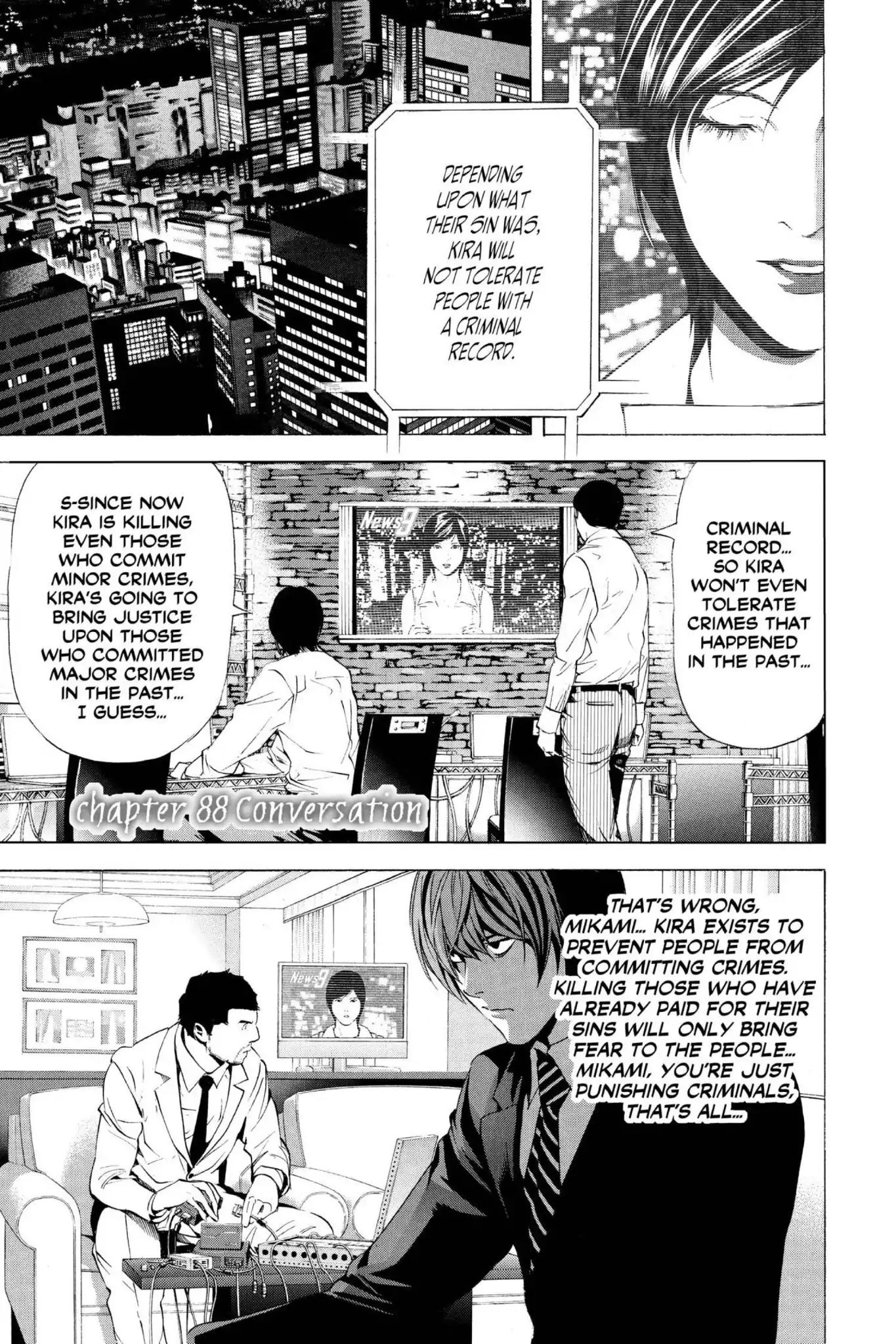 Death Note manga, chapter 88, page 1 of 20