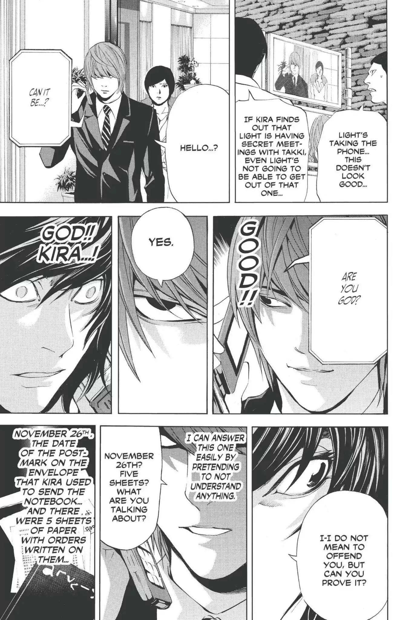 Death Note manga, chapter 88, page 13 of 20
