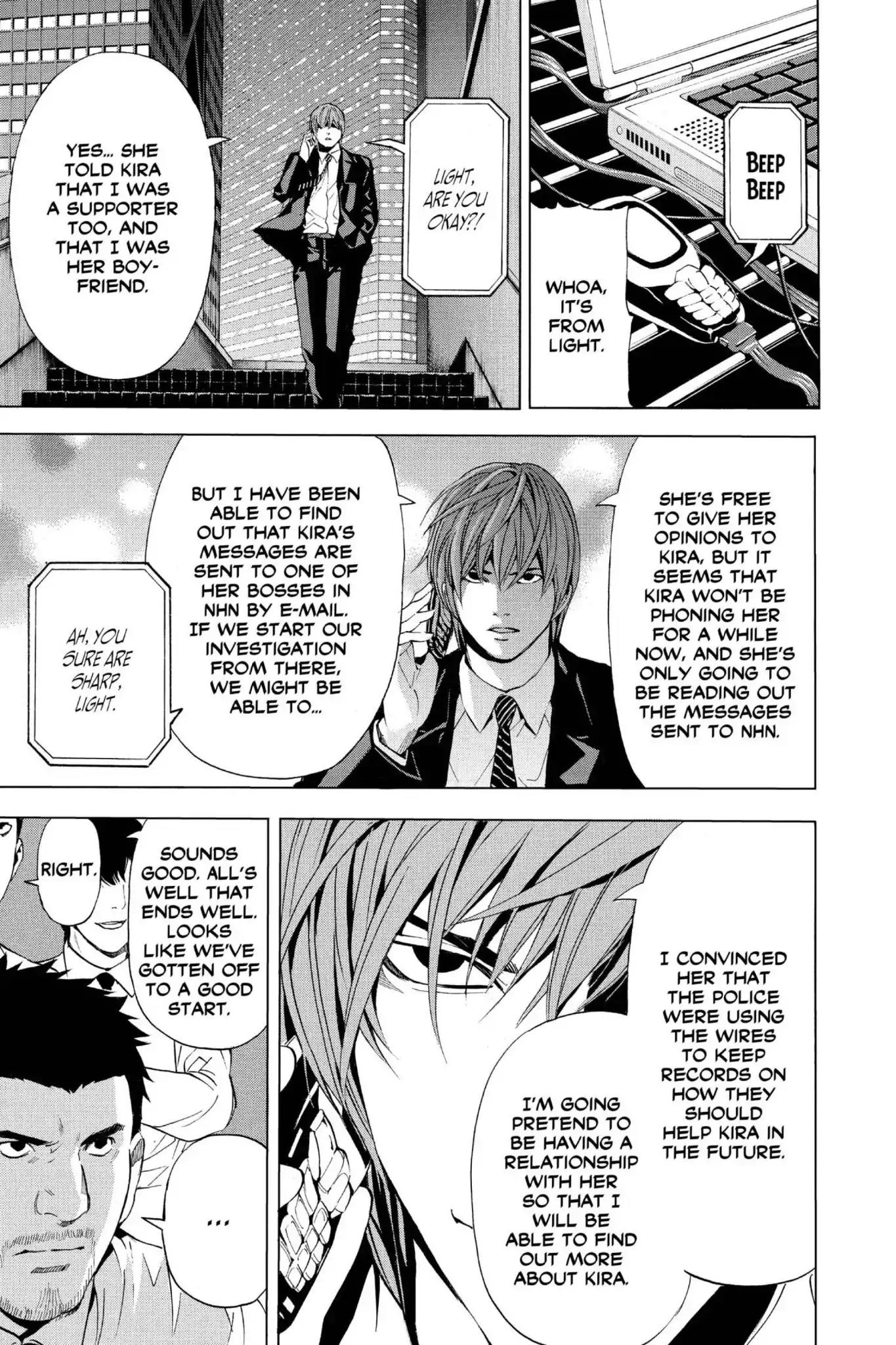Death Note manga, chapter 88, page 19 of 20