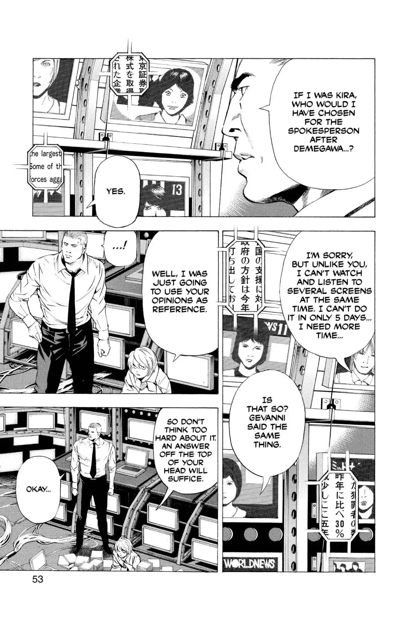 Death Note manga, chapter 91, page 5 of 20