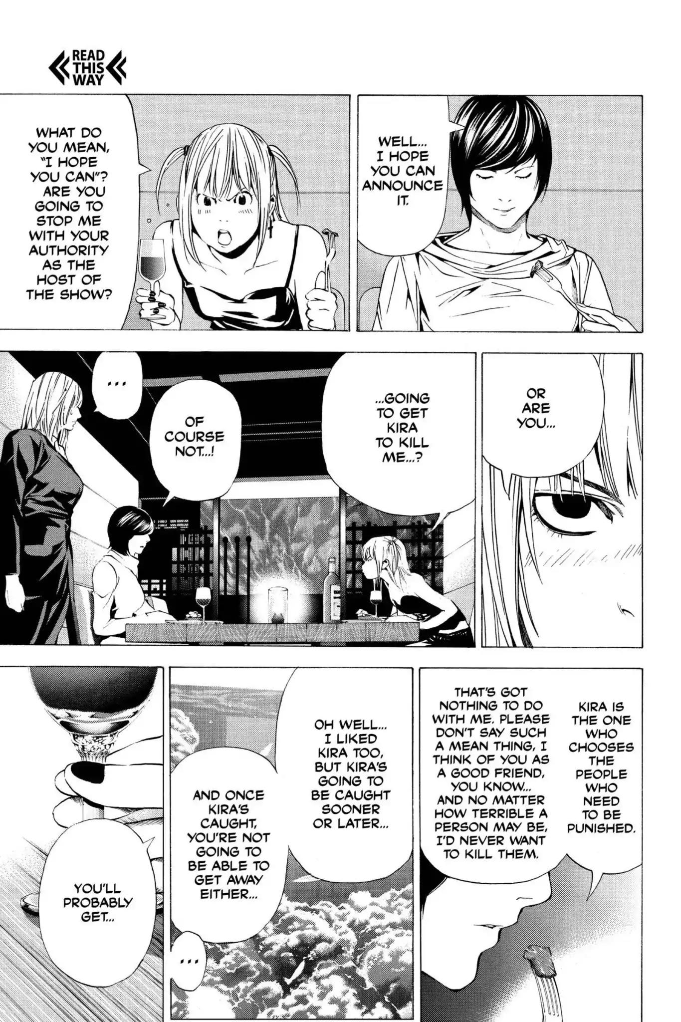 Death Note manga, chapter 92, page 13 of 19