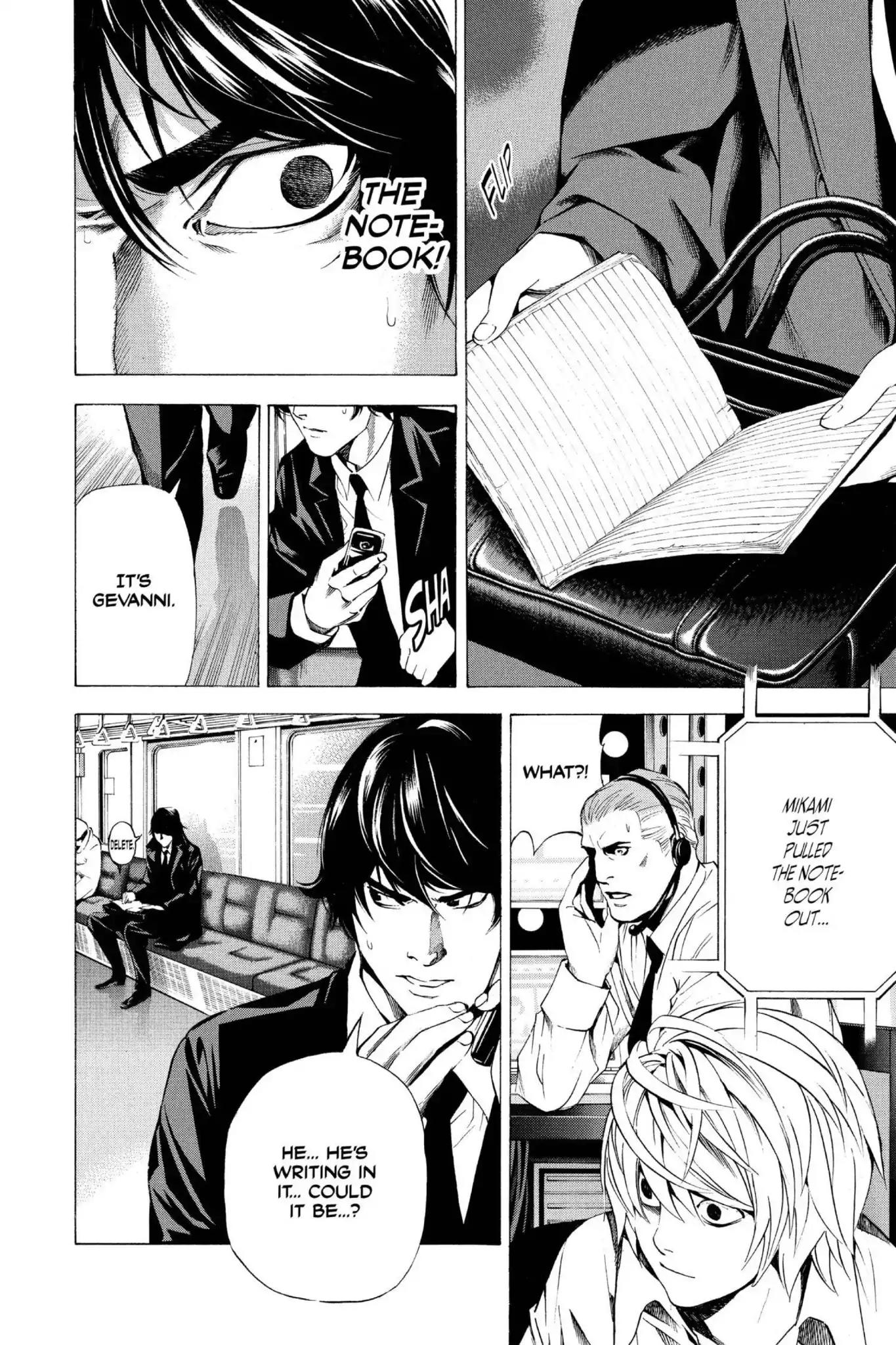 Death Note manga, chapter 92, page 18 of 19