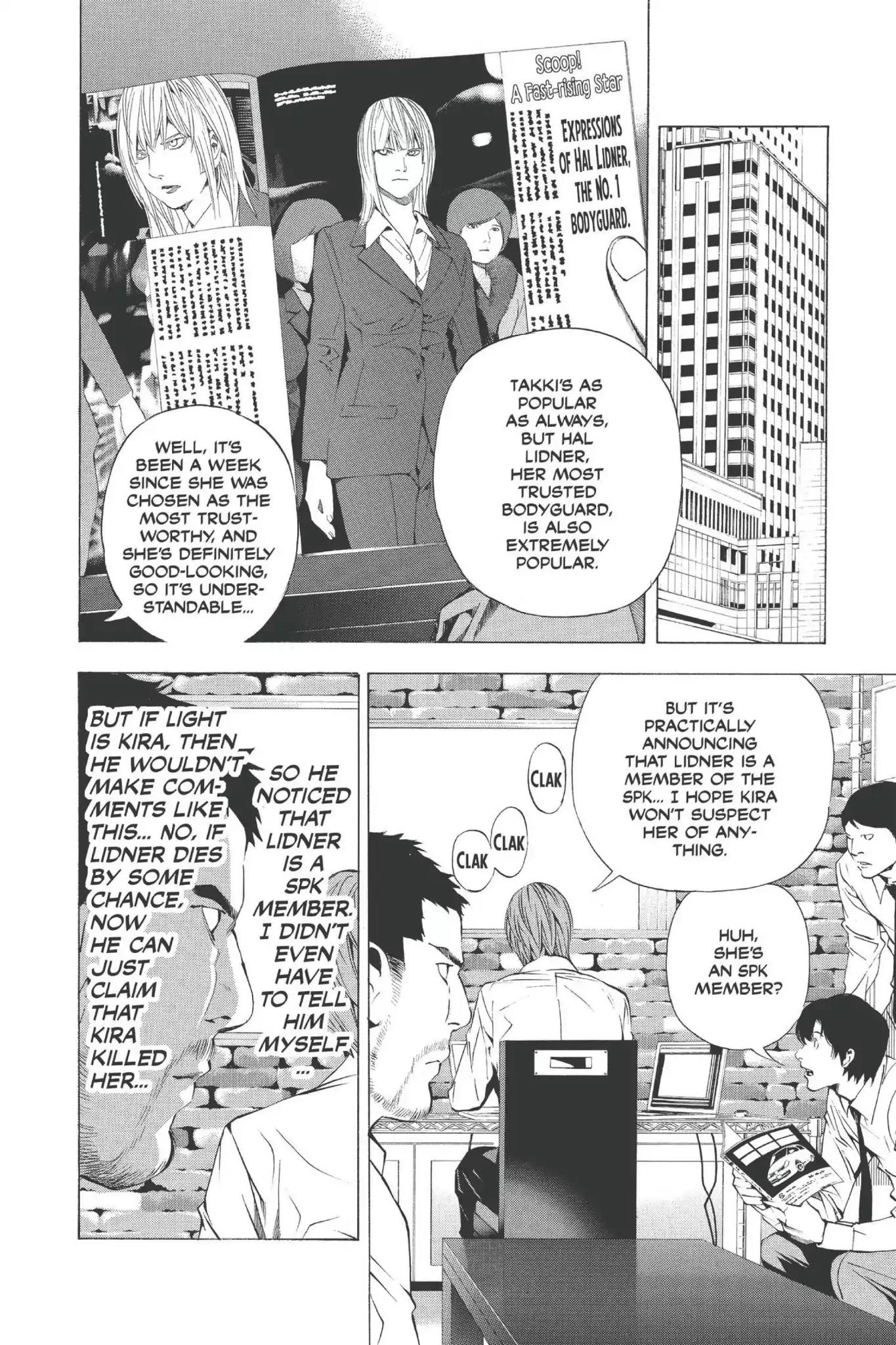 Death Note manga, chapter 92, page 2 of 19