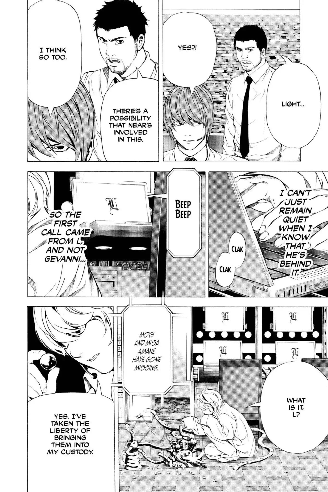 Death Note manga, chapter 95, page 12 of 20