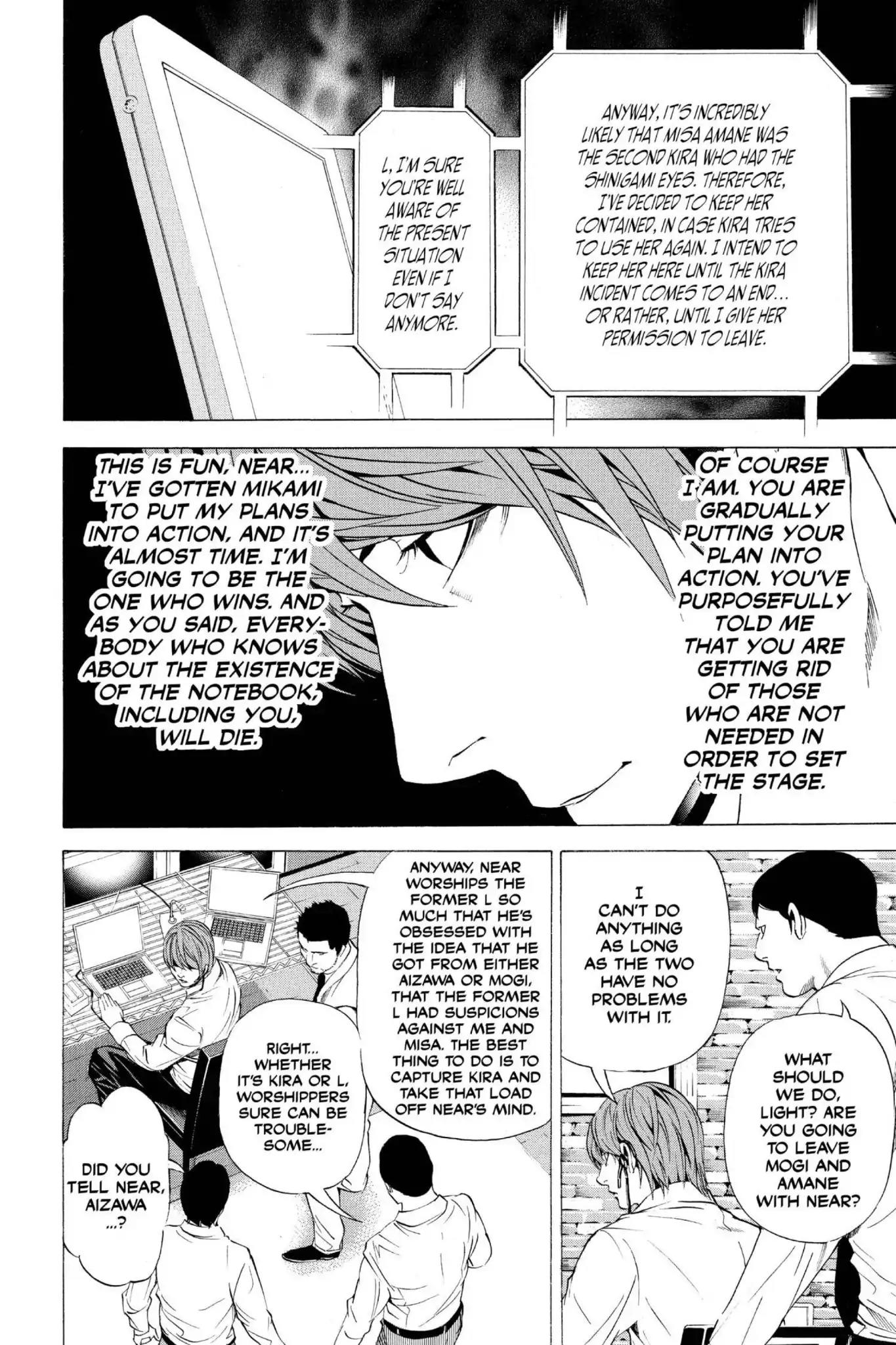 Death Note manga, chapter 95, page 18 of 20