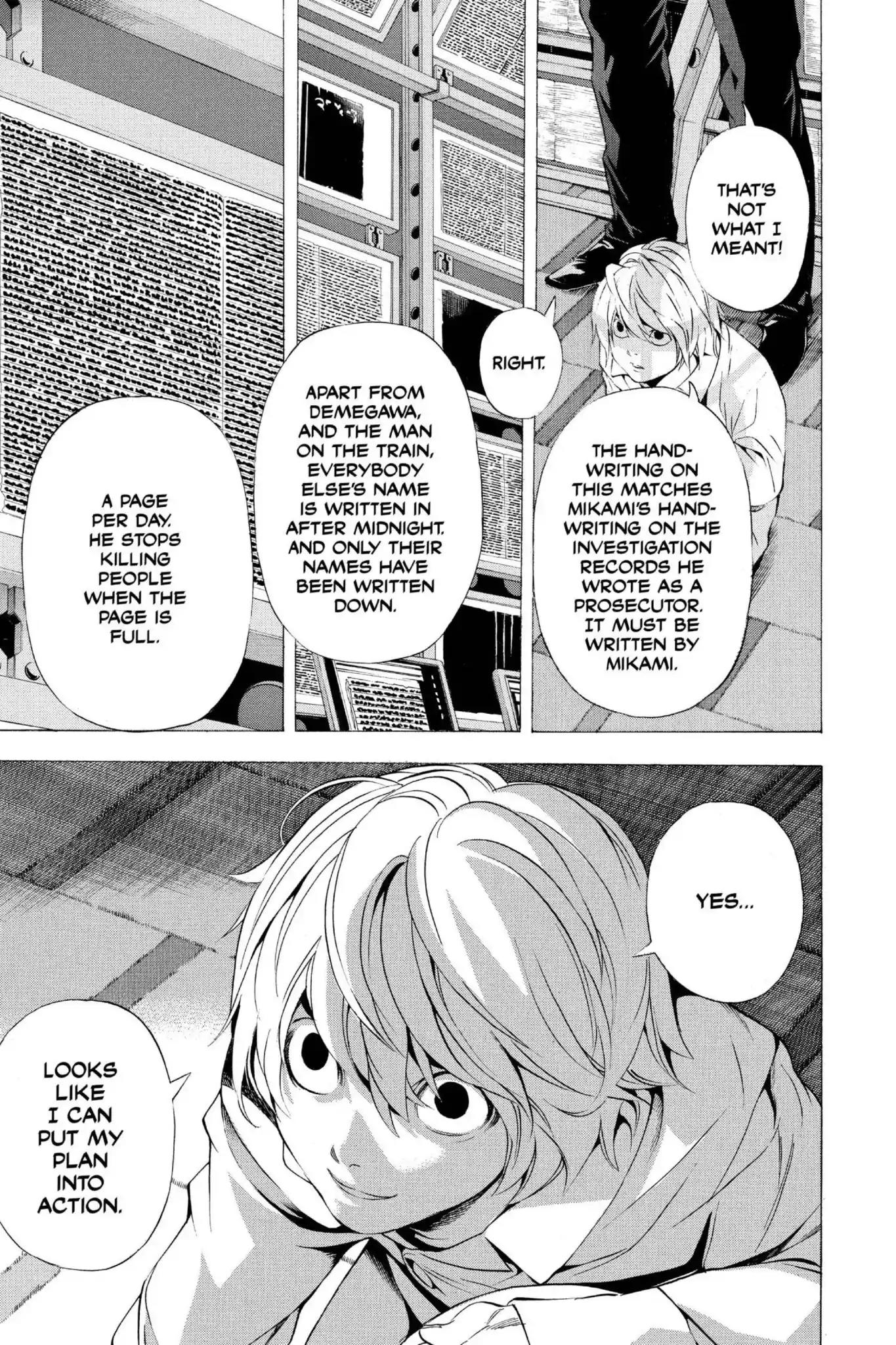 Death Note manga, chapter 96, page 19 of 20