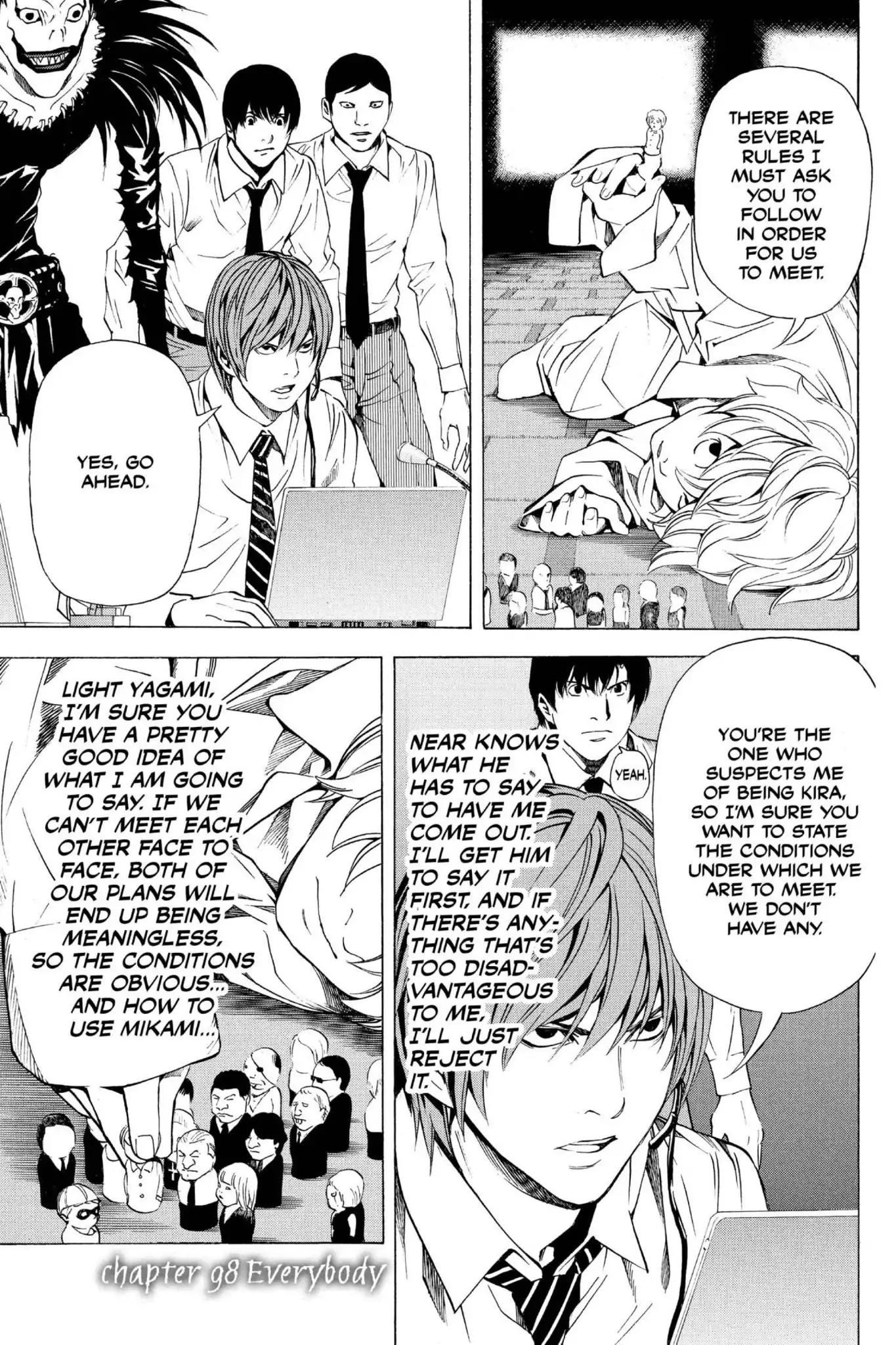 Death Note manga, chapter 98, page 1 of 24