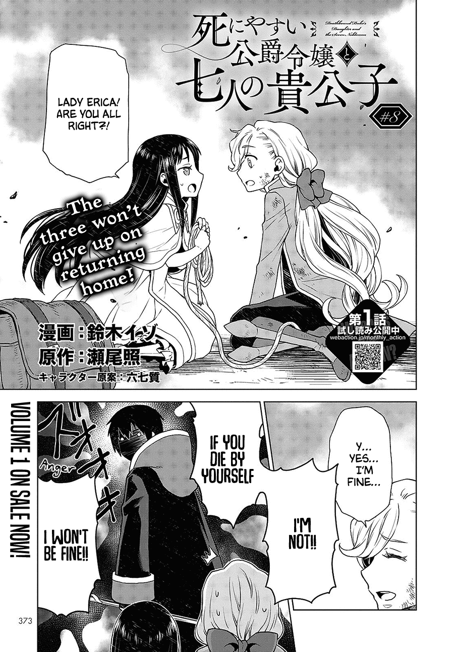 Deathbound Duke's Daughter and Seven Noblemen Chapter 8 page 1 - Chapter 8