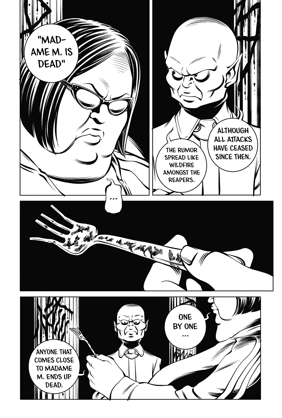 Deathco Chapter 45 page 4 - Chapter 45: Madame M. Is Dead