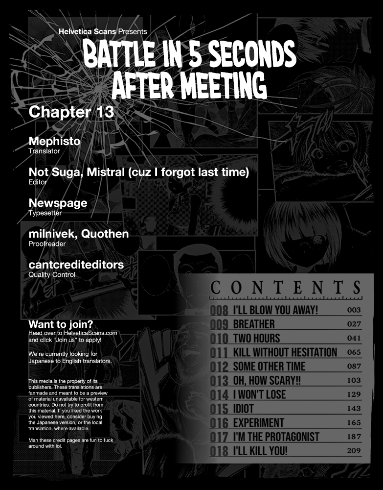 Deatte 5 Byou de Battle Chapter 13 page 1 - Chapter 13: Oh, How Scary!!