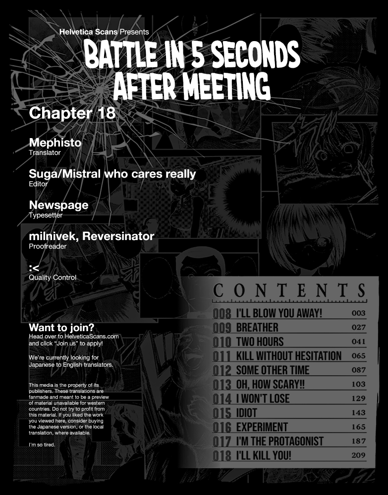 Deatte 5 Byou de Battle Chapter 18 page 1 - Chapter 18: I'm Going to Kill you