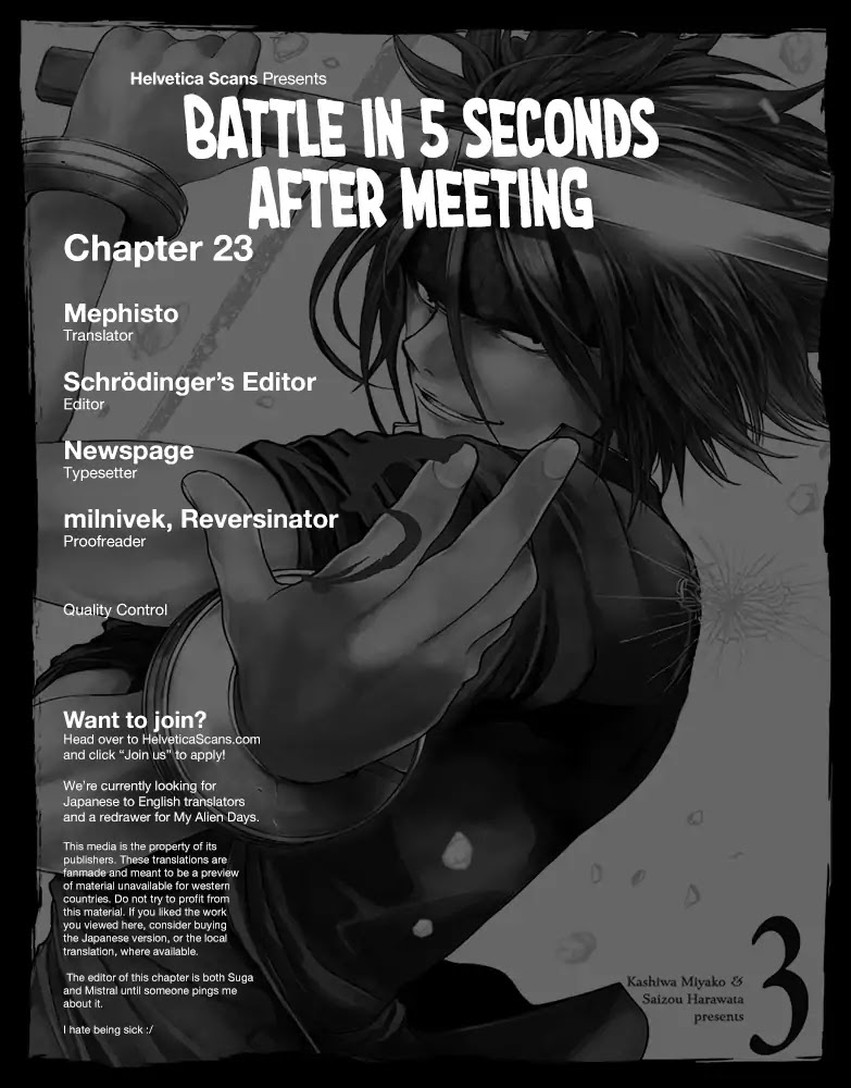 Deatte 5 Byou de Battle Chapter 23 page 1 - Chapter 23: The Three Powers