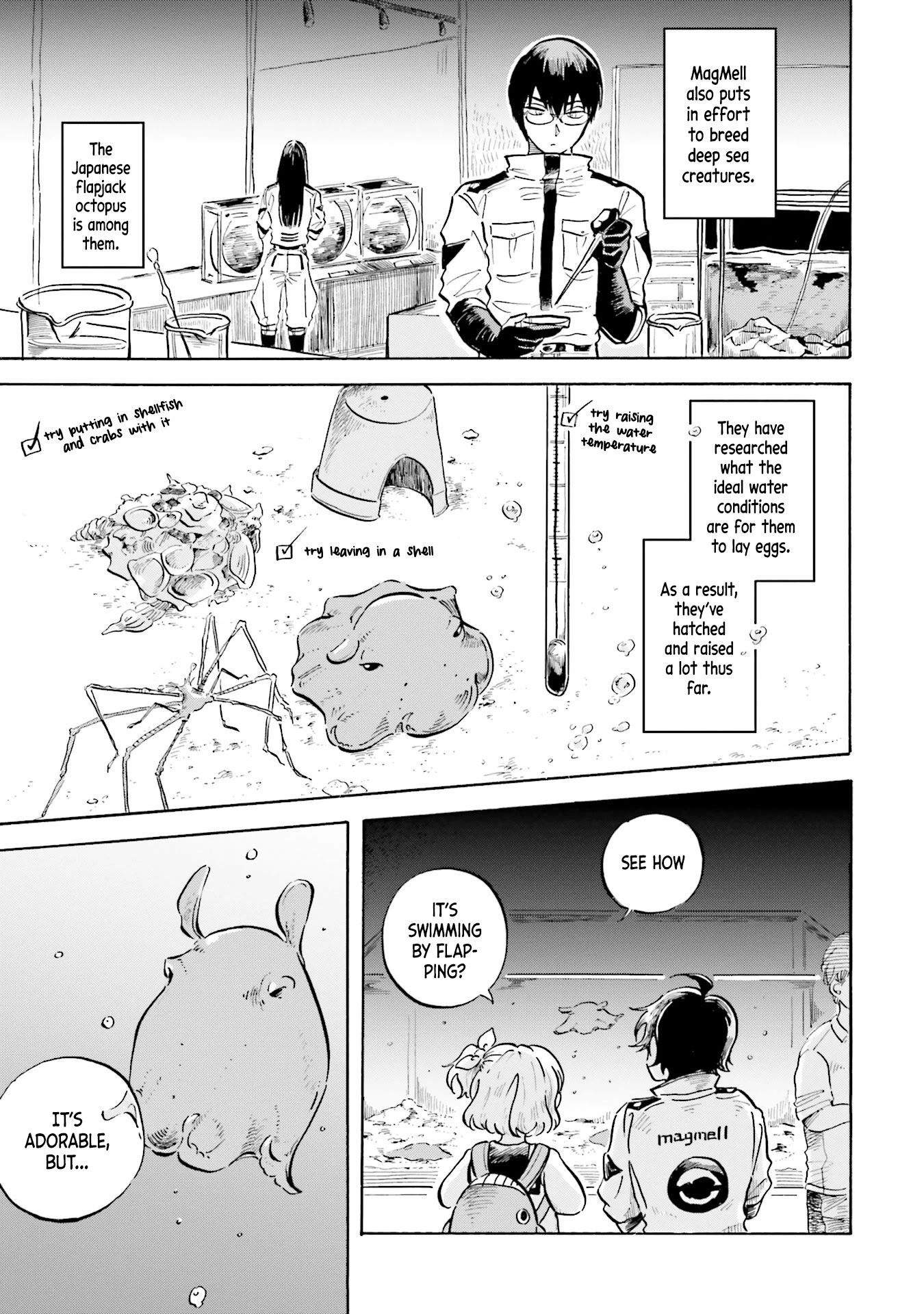 Deep Sea Aquarium Magmell Chapter 6 page 11 - Chapter 6: Japanese Flapjack Octopus