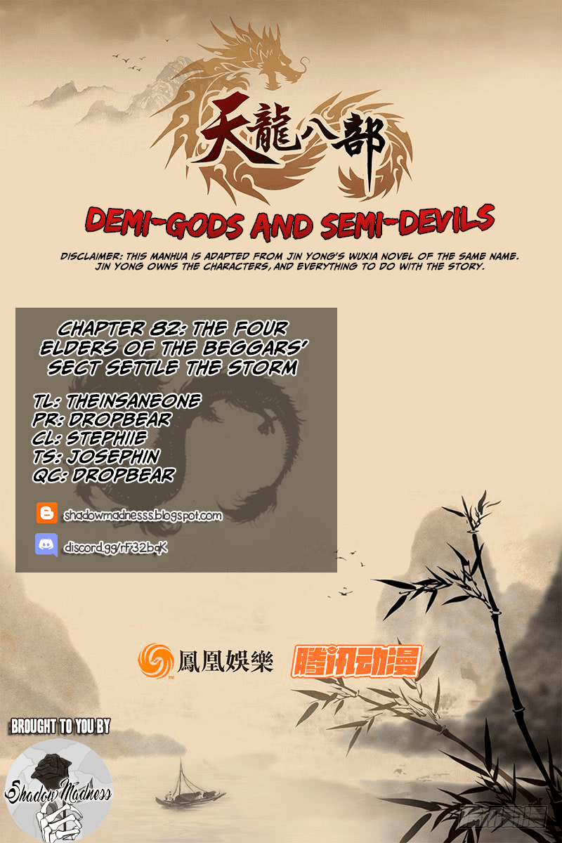 Demi-Gods and Semi-Devils Chapter 82 page 1 - Chapter 82: The four elders of the beggars’ sect settle the storm