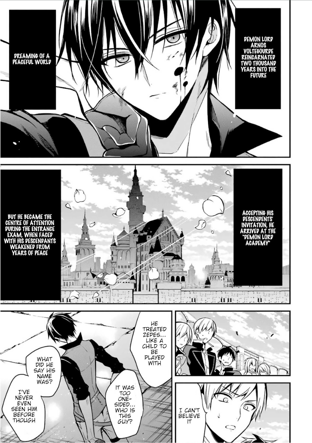 Demon King Mismatched School ~The Founder of the Strongest Demon King in History, He Arrives at School as Descendants After Reincarnating~ Chapter 2 page 1 - Chapter 2: Royalty