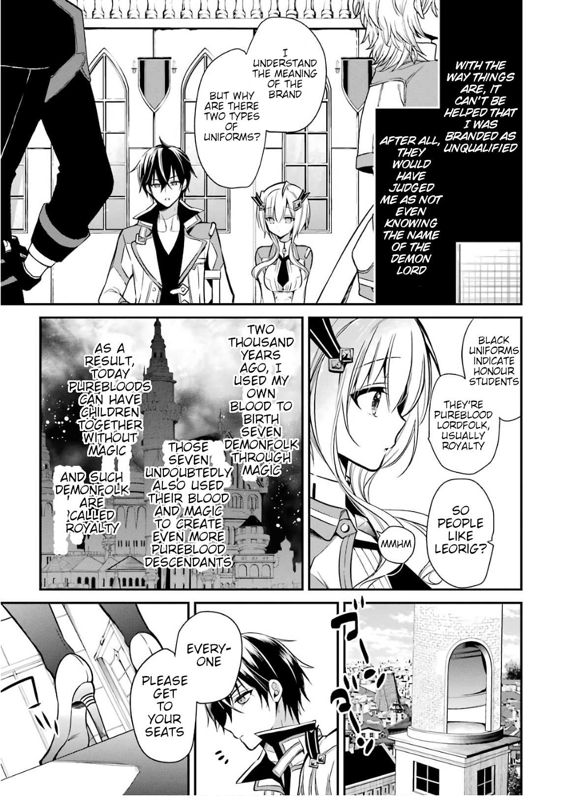 Demon King Mismatched School ~The Founder of the Strongest Demon King in History, He Arrives at School as Descendants After Reincarnating~ Chapter 3 page 33 - Chapter 3: The Brand of an Unqualified Student