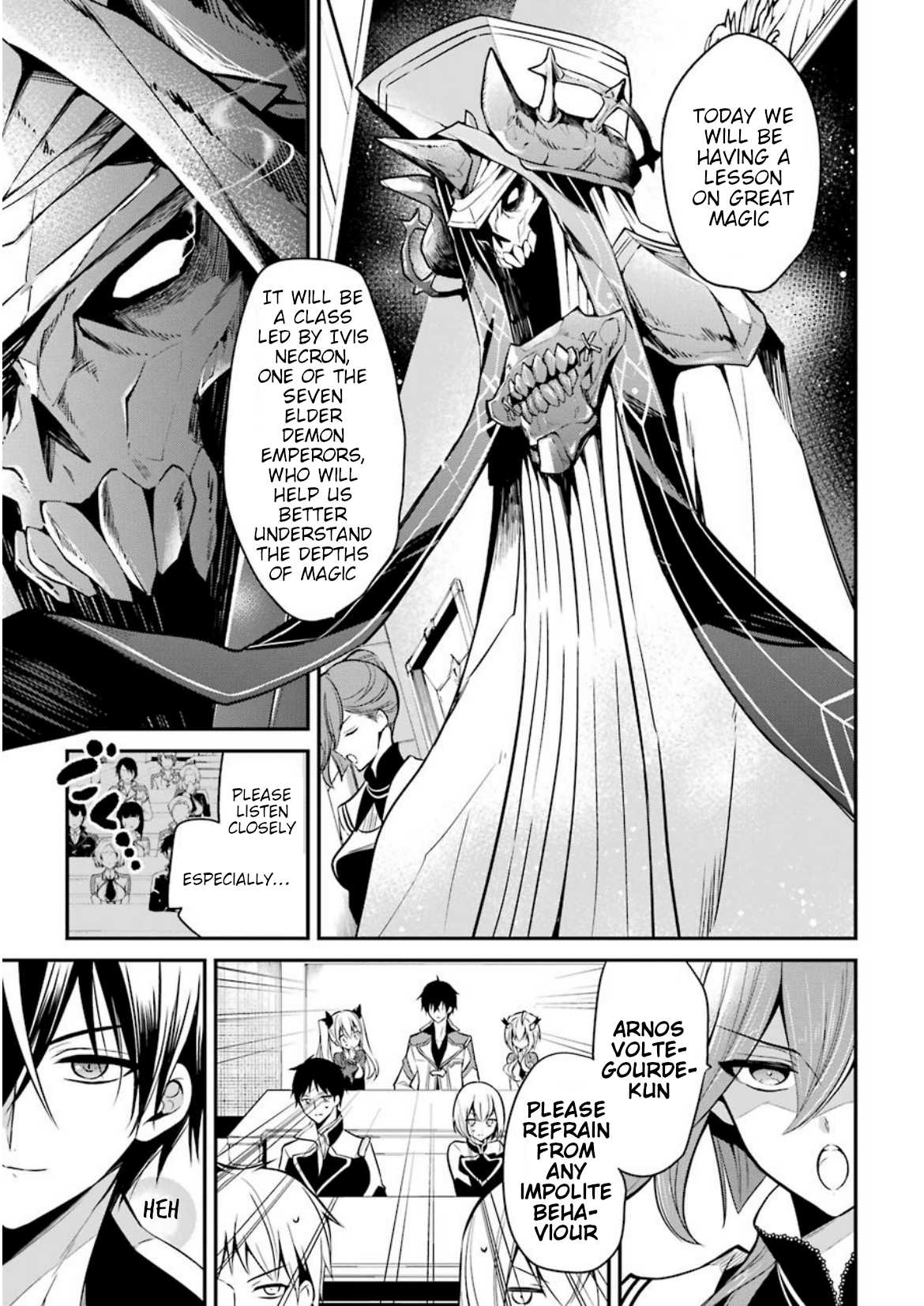 Demon King Mismatched School ~The Founder of the Strongest Demon King in History, He Arrives at School as Descendants After Reincarnating~ Chapter 6 page 34 - Chapter 6: The Necron Sisters