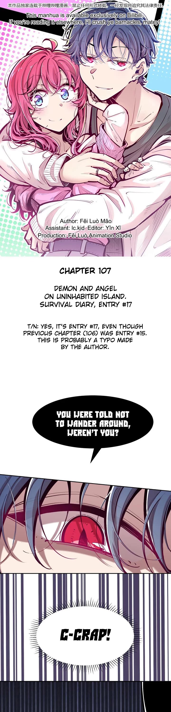 Demon X Angel, Can't Get Along! Chapter 107 page 1 - Chapter 107: Demon and angel on uninhabited island. Survival diary, entry #17