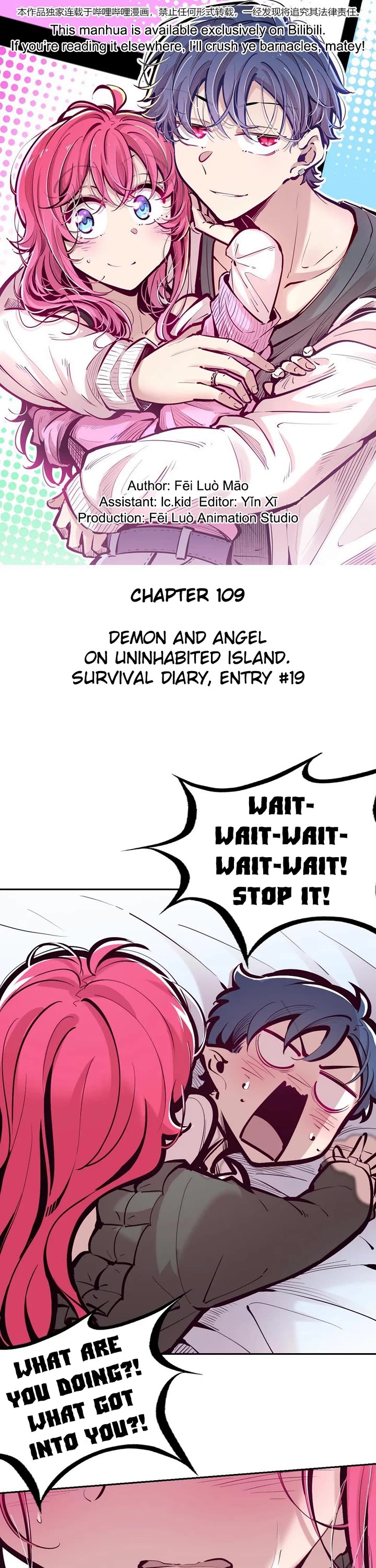 Demon X Angel, Can't Get Along! Chapter 109 page 1 - Chapter 109: Demon and angel on uninhabited island. Survival diary, entry #19