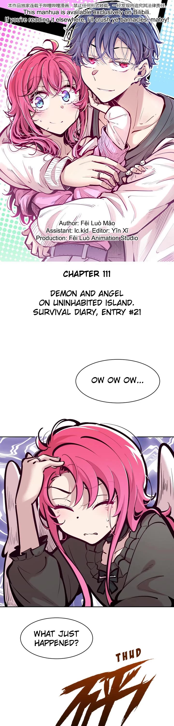Demon X Angel, Can't Get Along! Chapter 111 page 1 - Chapter 111: Demon and angel on uninhabited island. Survival diary, entry #21