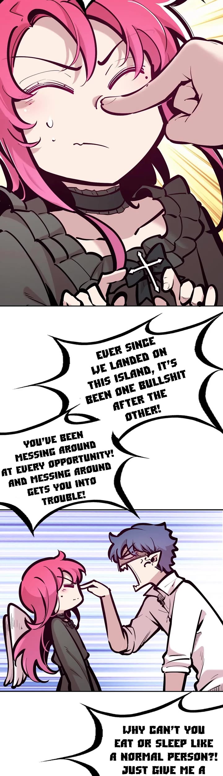 Demon X Angel, Can't Get Along! Chapter 111 page 3 - Chapter 111: Demon and angel on uninhabited island. Survival diary, entry #21