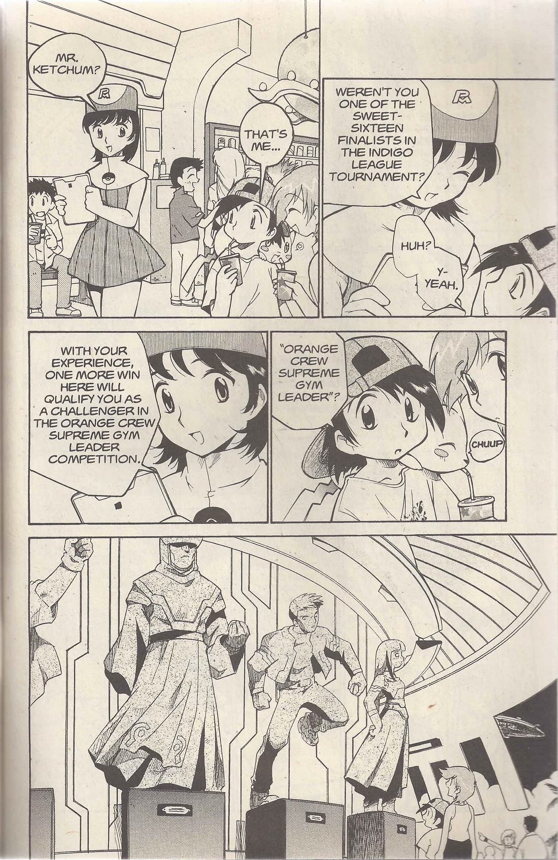 Dengeki Pikachu Chapter 17 page 4 - Chapter 17: The Orange Crew Supreme Gym Leader
