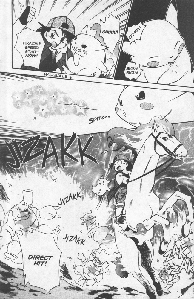 Dengeki Pikachu Chapter 5 page 34 - Chapter 5: The Human Race and the Pokémon Race