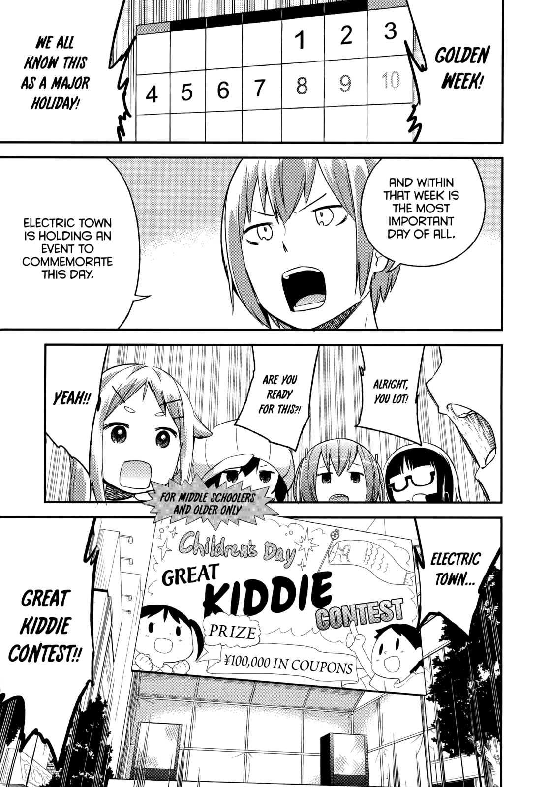 Denkigai no Honya-san Chapter 43 page 1 - Chapter 43: Big Children In The Denkigai