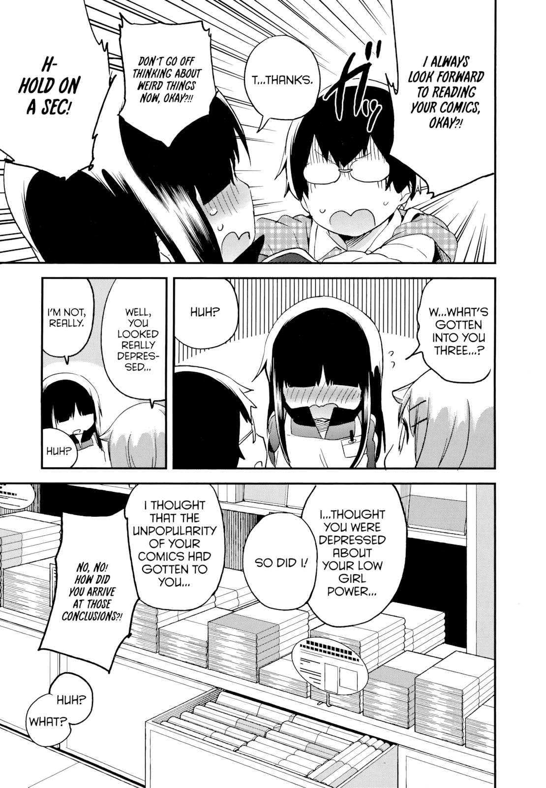 Denkigai no Honya-san Chapter 48.5 page 3 - Chapter 48.5: 100 Ways to Cut your Hair at the Horse’s Bone
