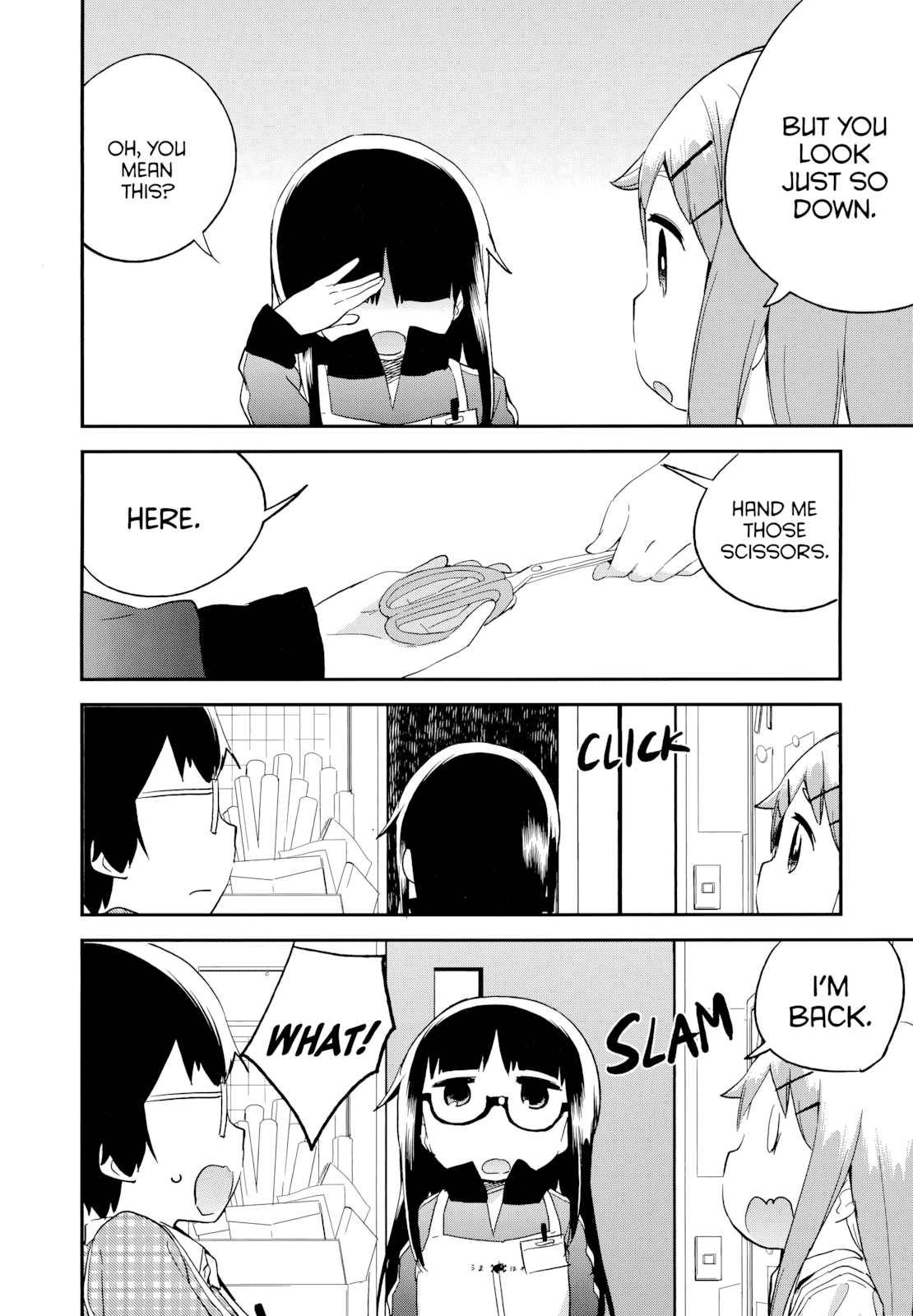 Denkigai no Honya-san Chapter 48.5 page 4 - Chapter 48.5: 100 Ways to Cut your Hair at the Horse’s Bone