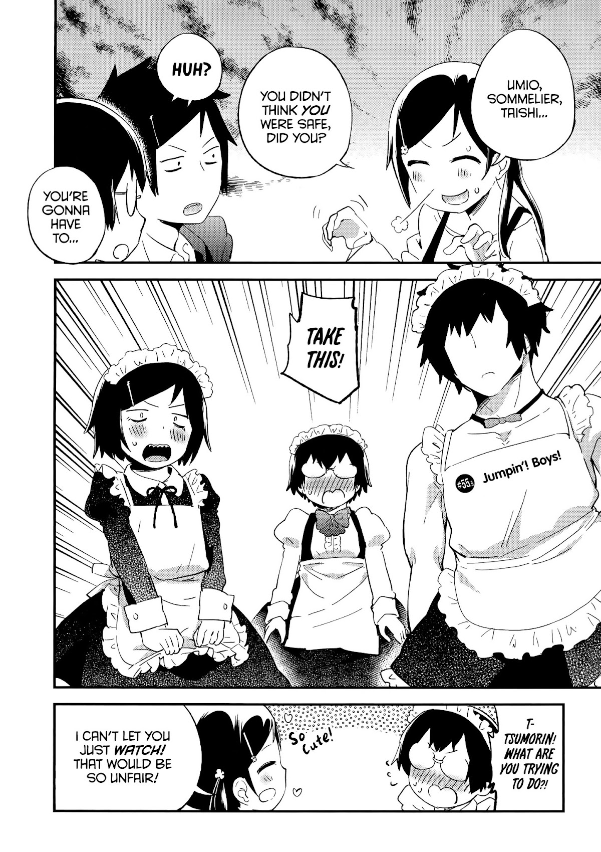 Denkigai no Honya-san Chapter 55.5 page 1 - Chapter 55.5: Jumpin'! Boys!