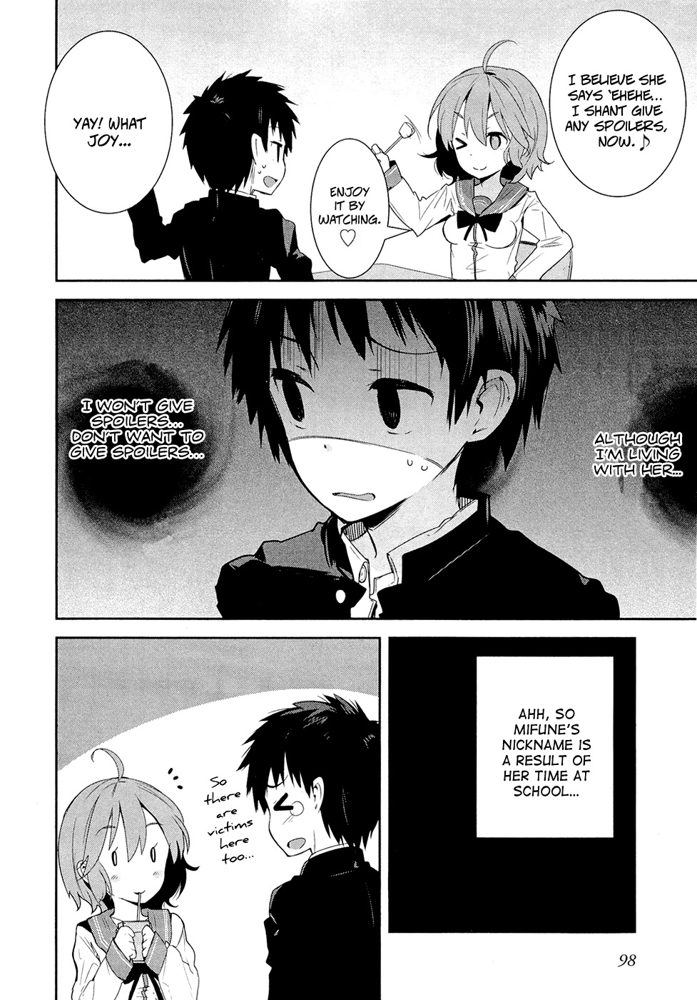 Denpa Onna To Seishun Otoko Chapter 4 page 12 - Chapter 4: Self Question:What to do when you get the joker in Old Maid and you only have 3 cards left in your hand... (1)