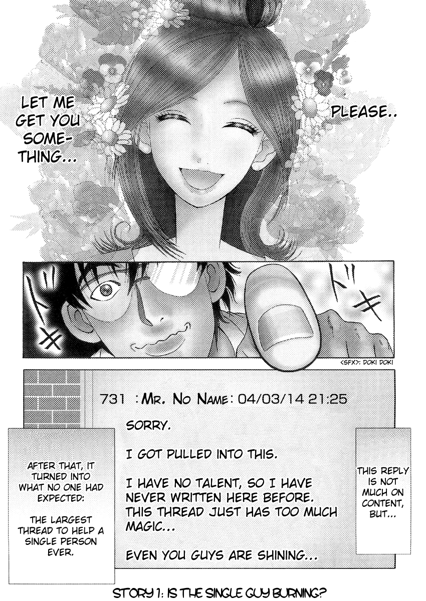 Densha Otoko: Ganbare Doku Otoko! Chapter 1.2 page 1 - Chapter 1 v2 : Is the Single Guy Burning