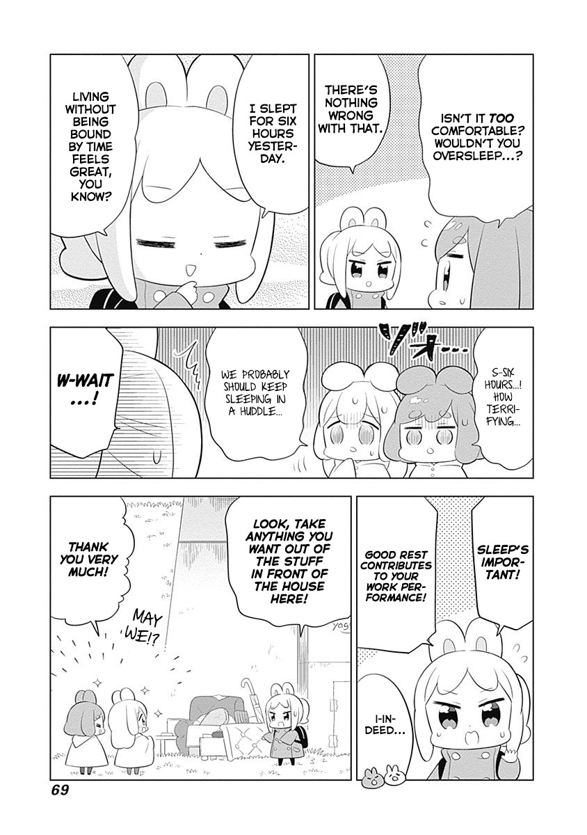 Department of Corporate Slave Rabbits Chapter 35 page 5 - Chapter 35: Fuwami & Mofuko Fuss over Their Beds