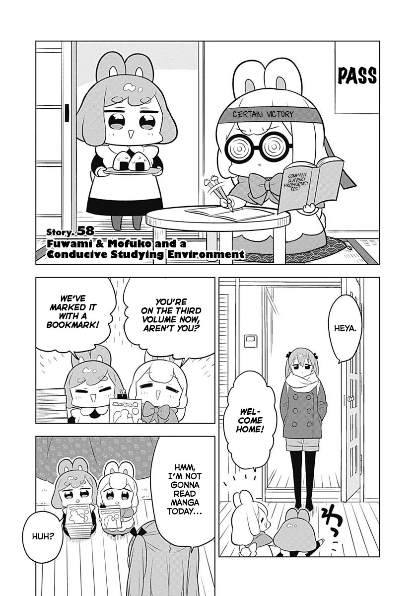 Department of Corporate Slave Rabbits Chapter 58 page 1 - Chapter 58: Fuwami & Mofuko and a Conducive Studying Environment