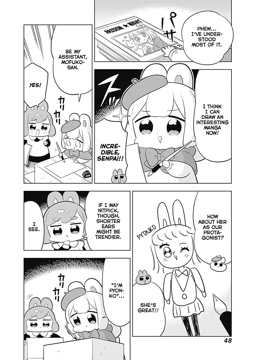 Department of Corporate Slave Rabbits Chapter 61 page 4 - Chapter 61: Fuwami & Mofuko Try Their Hand at Drawing Manga