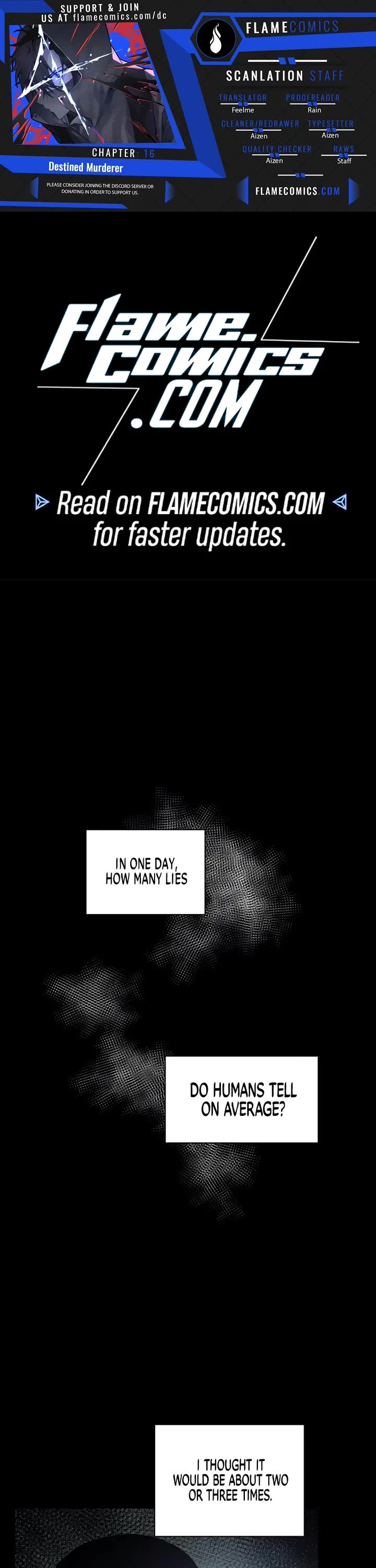 Destined Murderer Chapter 16 page 1 - Chapter 16: Pack of Lies