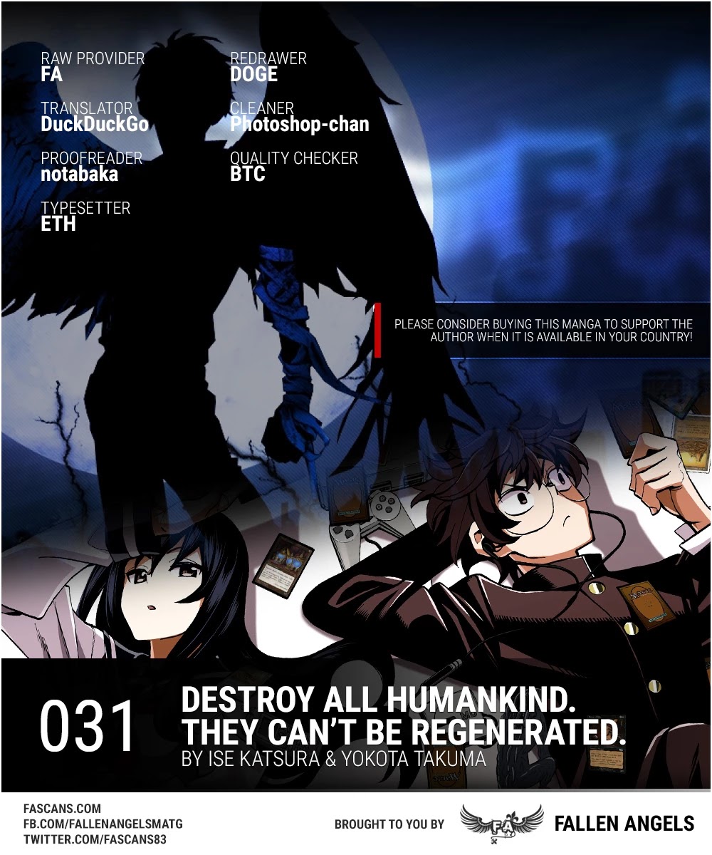 Destroy All of Humanity. It Can't Be Regenerated. Chapter 31 page 1 - Chapter 31: Our Battle for Survival (Part 2)
