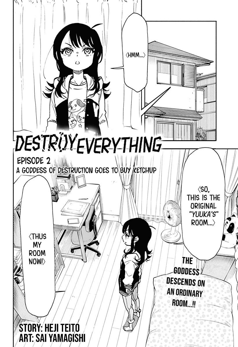 Destroy Everything Chapter 2 page 3 - Chapter 2: A Goddess of Destruction Goes to Buy Ketchup
