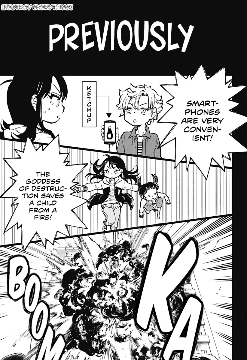 Destroy Everything Chapter 3 page 2 - Chapter 3: The Goddess of Destruction Goes to School