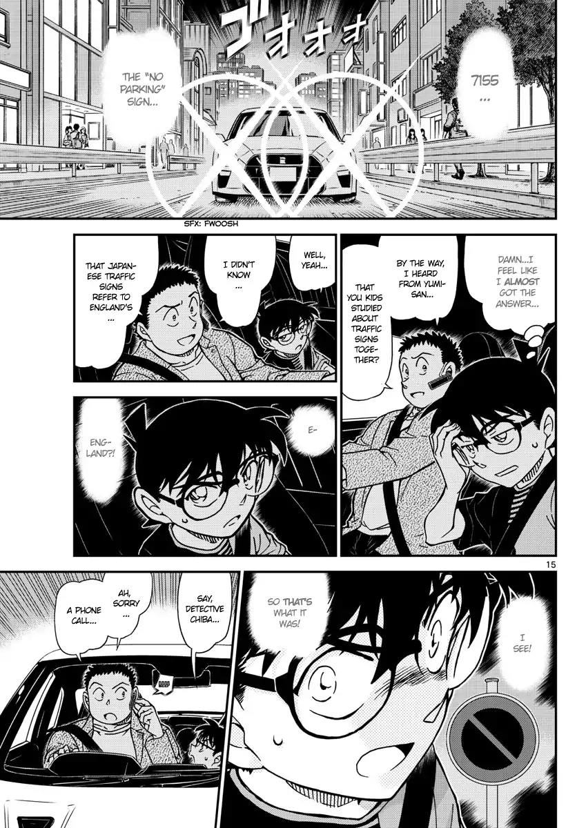 Detective Conan Chapter 1016 page 16 - Chapter 1016: "No Parking" Sign