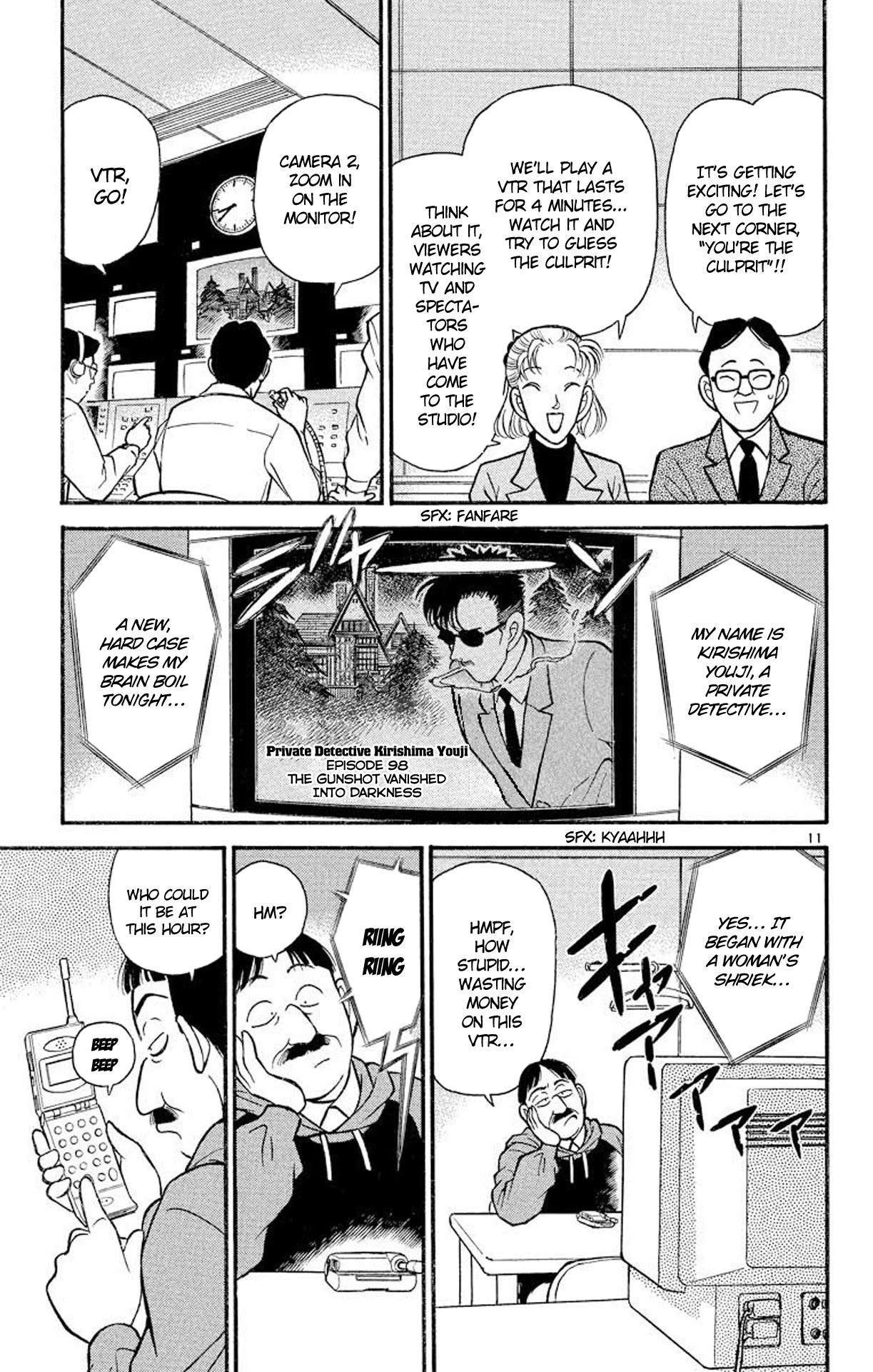 Detective Conan Chapter 102 page 12 - Chapter 102: Death in Live Broadcast