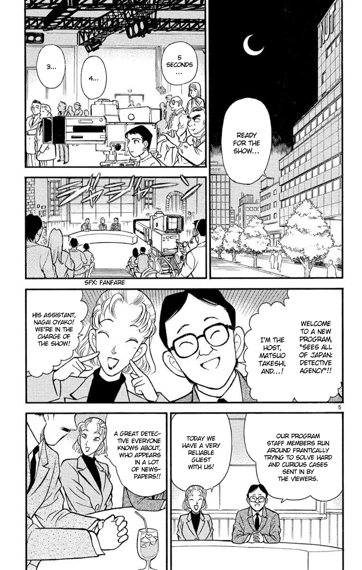 Detective Conan Chapter 102 page 6 - Chapter 102: Death in Live Broadcast