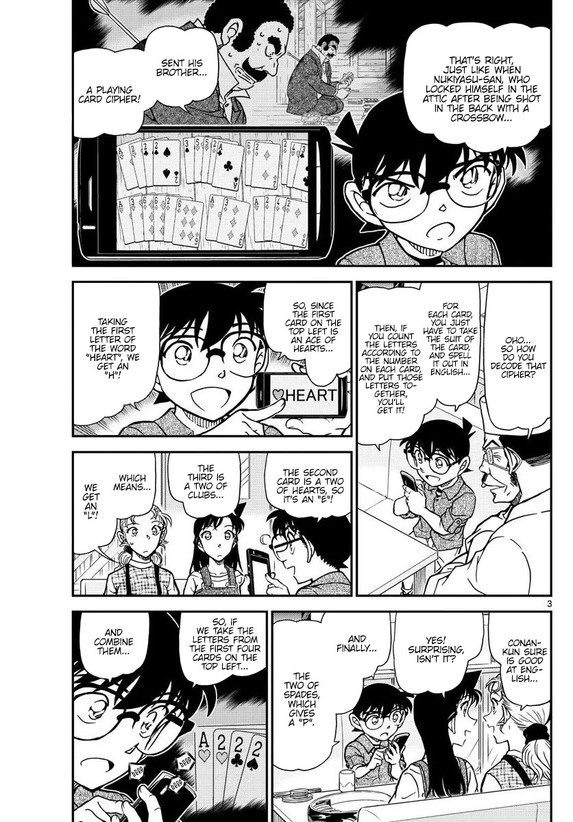 Detective Conan Chapter 1057 page 3 - Chapter 1057: The Reason for the Cipher