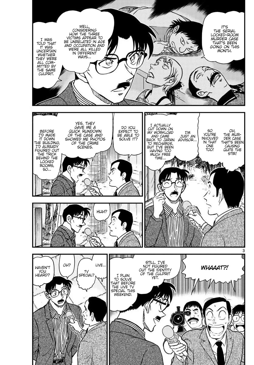 Detective Conan Chapter 1058 page 3 - Chapter 1058: A Deduction Show on TV?!