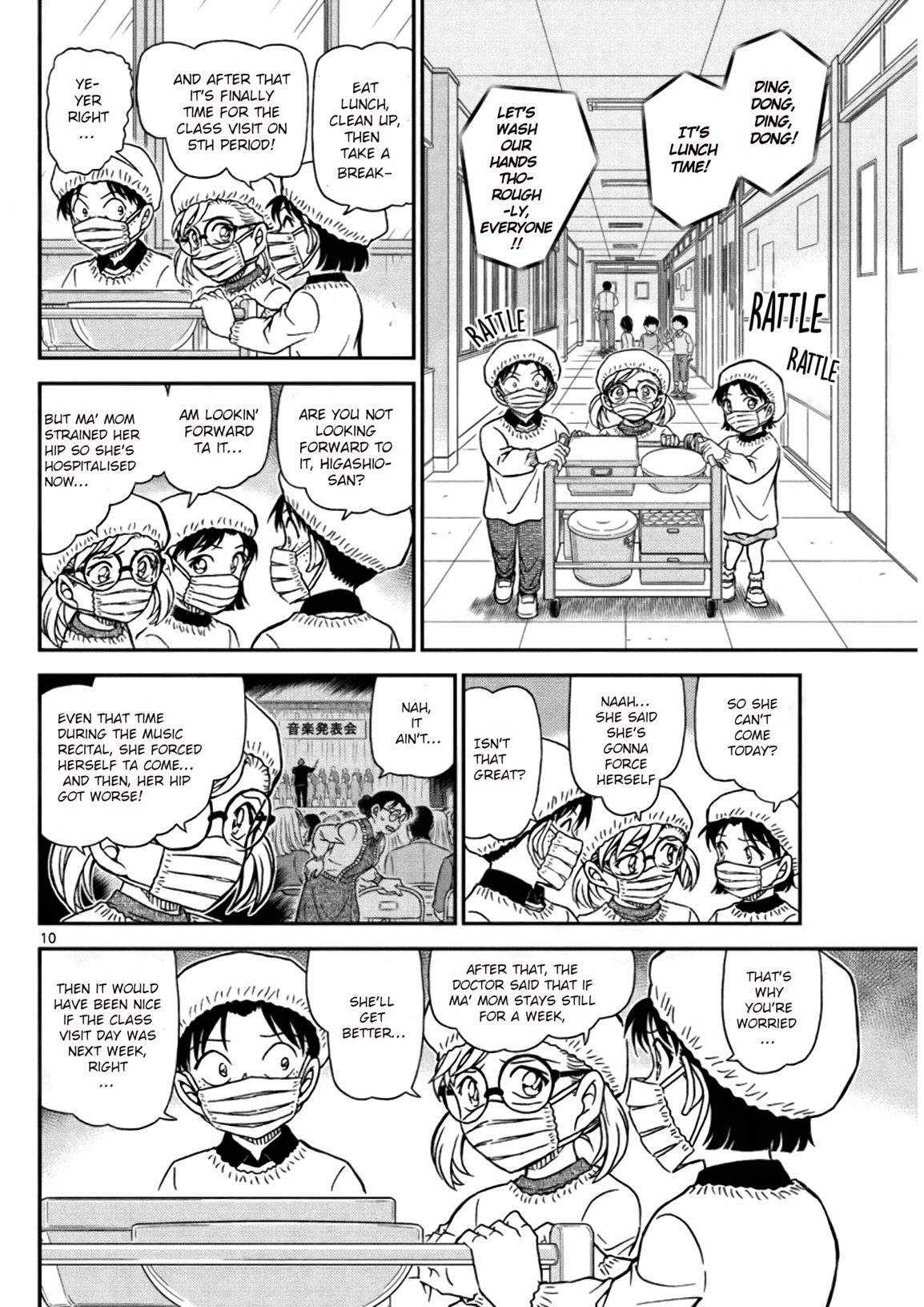 Detective Conan Chapter 1110 page 10 - Chapter 1110: Unsettling Parents’ Visit Day